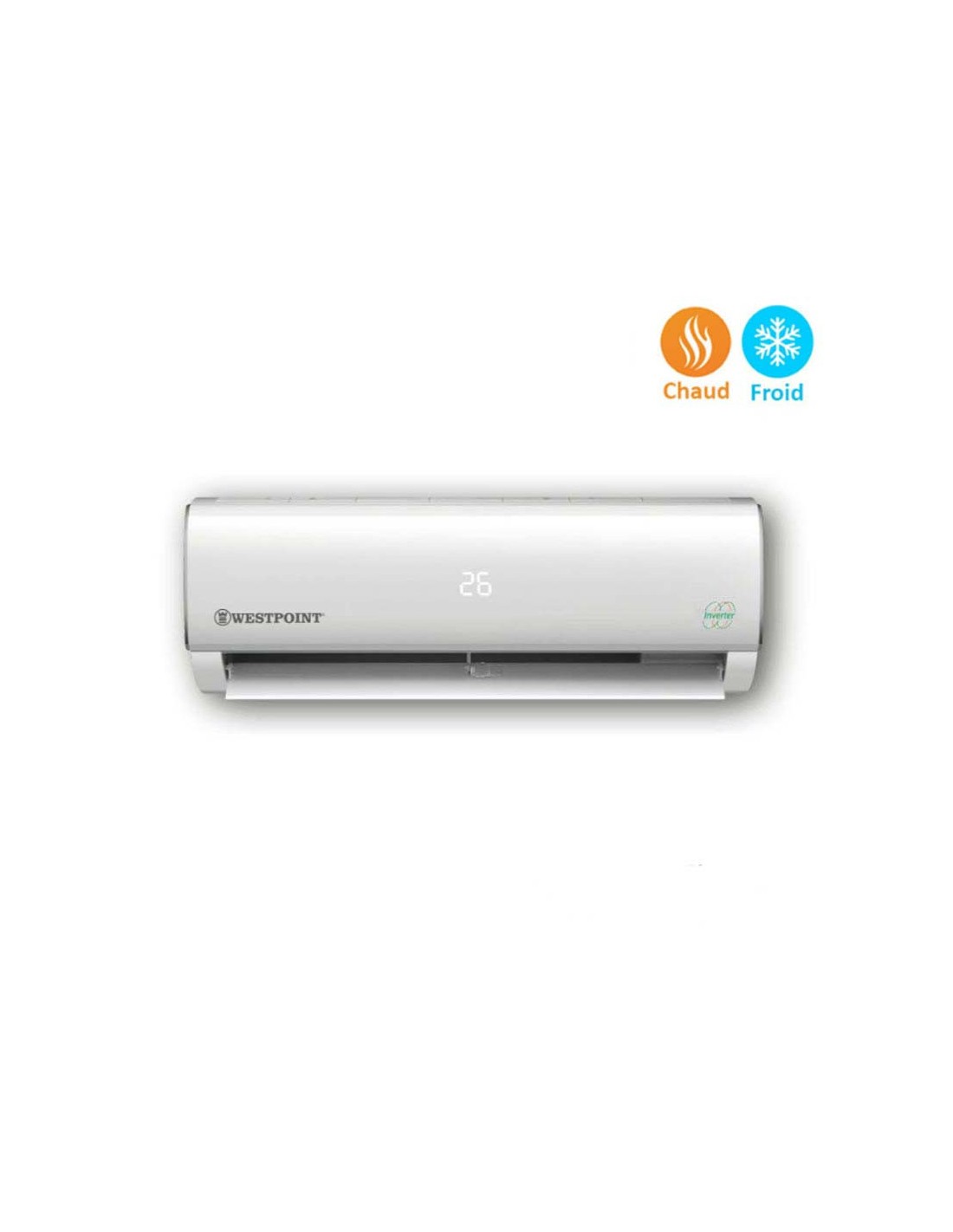 Westpoint Climatiseur Inverter 24000 BTU Chaud & Froid Blanc