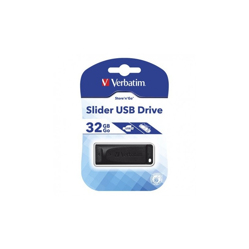 VERBATIM FLASH DISQUE 32GO USB 2.0 DRIVE SLIDER 1