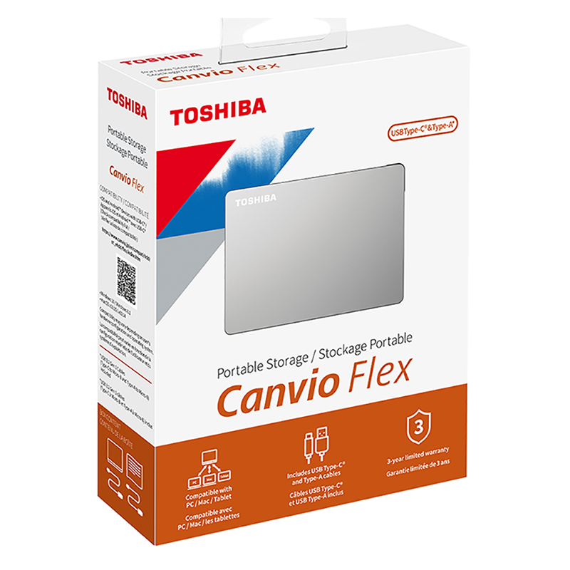 TOSHIBA DISQUE DUR EXTERNE CANVIO FLEX 1TO USB 3.0 2.5 au meilleur prix en  Tunisie sur