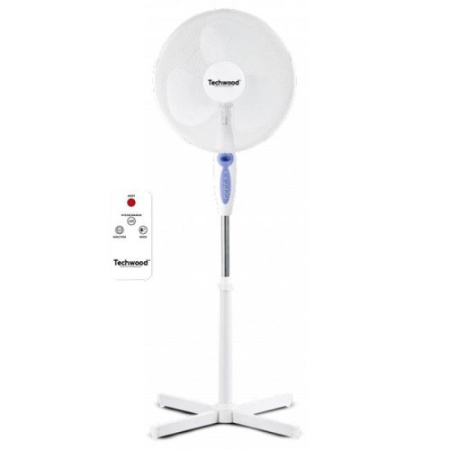 Techwood VENTILATEUR SUR PIED AVEC COMMANDE TVE-473T - BLANC