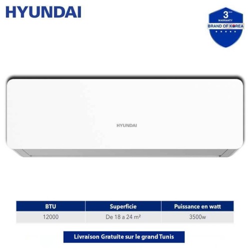 HYUNDAI CLIMATISEUR 12000 BTU INVERTER / CHAUD & FROID