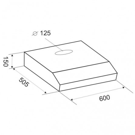 FOCUS Hotte Casquette F602X 60CM Inox