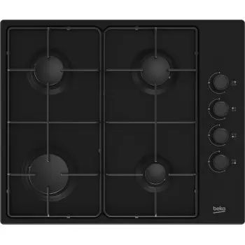 Plaque de cuisson encastrable BEKO 4 Gas HIGG64123SBL - Noir