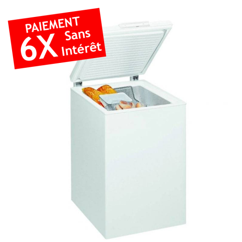 Whirlpool CONGéLATEUR HORIZONTAL WH141AE 170L - BLANC