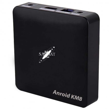 Box Android Samsat KM8 + 12 mois IPTV + VOD + Netflix