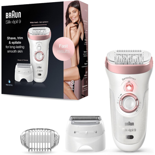 BRAUN ÉPILATEUR SILK-éPIL 9-720 AVEC TECHNOLOGIE WET & DRY ET